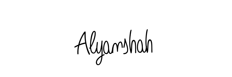 How to make Alyanshah name signature. Use Angelique-Rose-font-FFP style for creating short signs online. This is the latest handwritten sign. Alyanshah signature style 5 images and pictures png