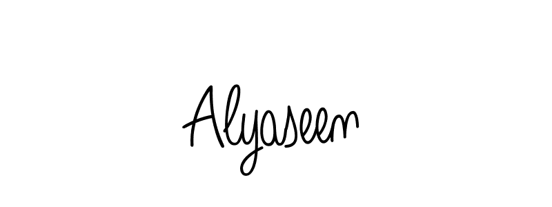 The best way (Angelique-Rose-font-FFP) to make a short signature is to pick only two or three words in your name. The name Alyaseen include a total of six letters. For converting this name. Alyaseen signature style 5 images and pictures png