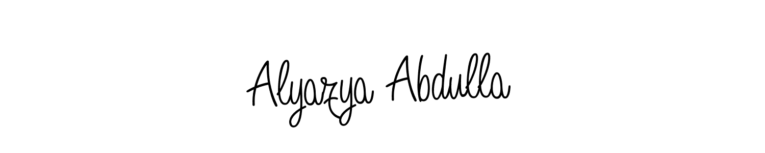 You can use this online signature creator to create a handwritten signature for the name Alyazya Abdulla. This is the best online autograph maker. Alyazya Abdulla signature style 5 images and pictures png