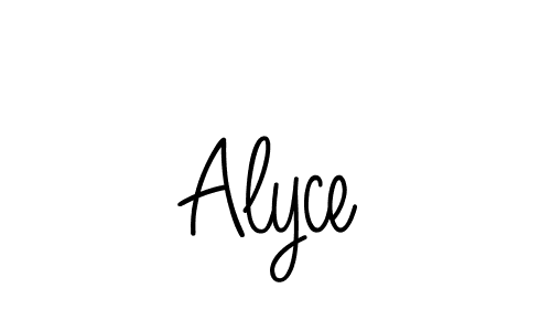 You should practise on your own different ways (Angelique-Rose-font-FFP) to write your name (Alyce) in signature. don't let someone else do it for you. Alyce signature style 5 images and pictures png