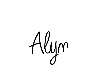 Use a signature maker to create a handwritten signature online. With this signature software, you can design (Angelique-Rose-font-FFP) your own signature for name Alyn. Alyn signature style 5 images and pictures png