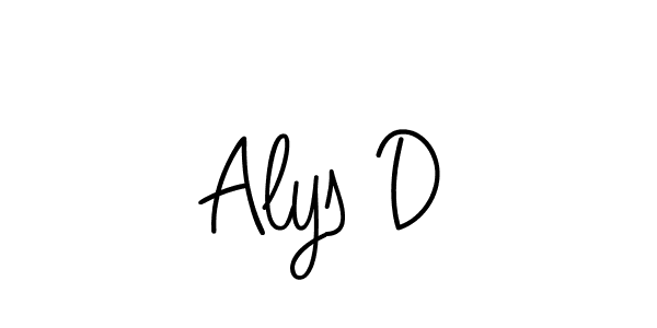 How to make Alys D signature? Angelique-Rose-font-FFP is a professional autograph style. Create handwritten signature for Alys D name. Alys D signature style 5 images and pictures png