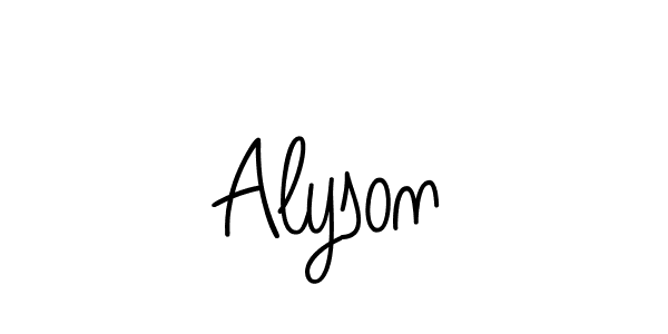 It looks lik you need a new signature style for name Alyson. Design unique handwritten (Angelique-Rose-font-FFP) signature with our free signature maker in just a few clicks. Alyson signature style 5 images and pictures png