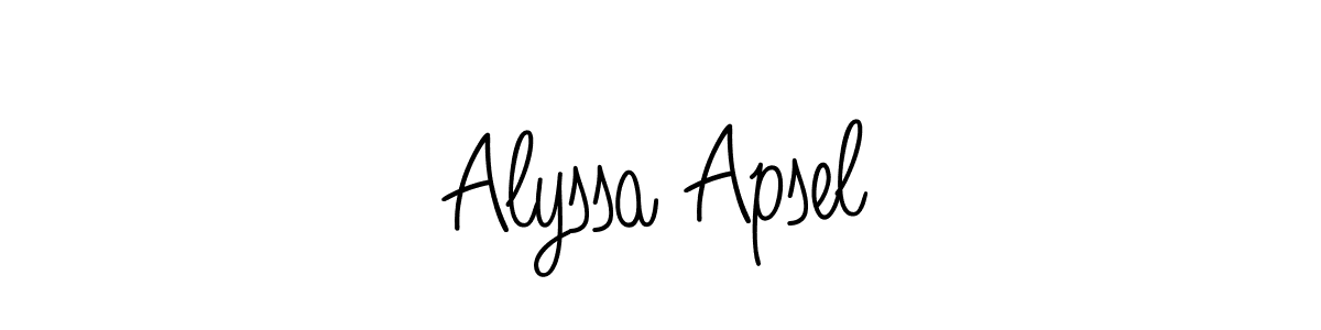 if you are searching for the best signature style for your name Alyssa Apsel. so please give up your signature search. here we have designed multiple signature styles  using Angelique-Rose-font-FFP. Alyssa Apsel signature style 5 images and pictures png