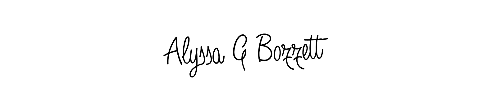 if you are searching for the best signature style for your name Alyssa G Bozzett. so please give up your signature search. here we have designed multiple signature styles  using Angelique-Rose-font-FFP. Alyssa G Bozzett signature style 5 images and pictures png