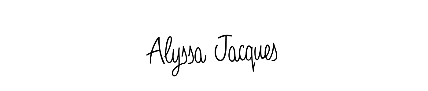 How to make Alyssa Jacques signature? Angelique-Rose-font-FFP is a professional autograph style. Create handwritten signature for Alyssa Jacques name. Alyssa Jacques signature style 5 images and pictures png