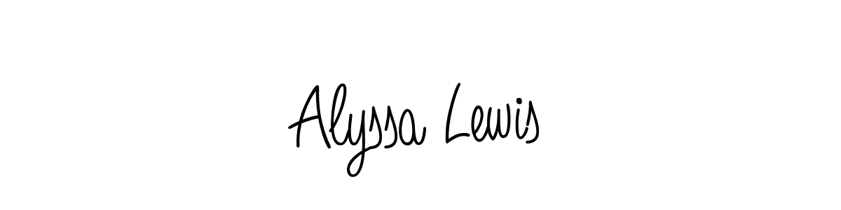 The best way (Angelique-Rose-font-FFP) to make a short signature is to pick only two or three words in your name. The name Alyssa Lewis include a total of six letters. For converting this name. Alyssa Lewis signature style 5 images and pictures png