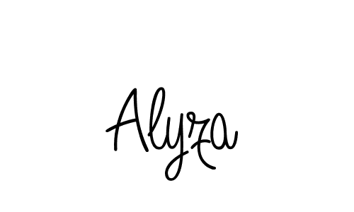 How to make Alyza signature? Angelique-Rose-font-FFP is a professional autograph style. Create handwritten signature for Alyza name. Alyza signature style 5 images and pictures png