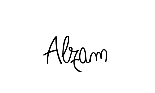 How to make Alzam name signature. Use Angelique-Rose-font-FFP style for creating short signs online. This is the latest handwritten sign. Alzam signature style 5 images and pictures png