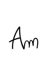 Am stylish signature style. Best Handwritten Sign (Angelique-Rose-font-FFP) for my name. Handwritten Signature Collection Ideas for my name Am. Am signature style 5 images and pictures png