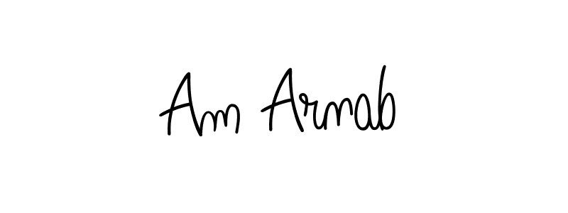 Design your own signature with our free online signature maker. With this signature software, you can create a handwritten (Angelique-Rose-font-FFP) signature for name Am Arnab. Am Arnab signature style 5 images and pictures png