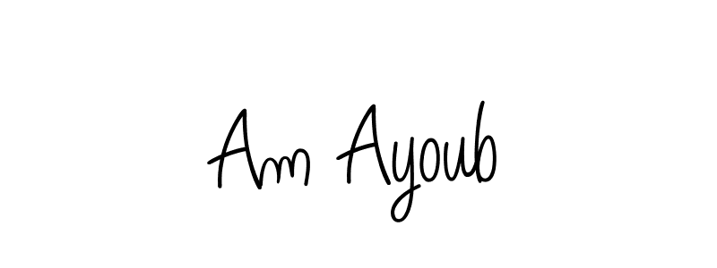 How to Draw Am Ayoub signature style? Angelique-Rose-font-FFP is a latest design signature styles for name Am Ayoub. Am Ayoub signature style 5 images and pictures png