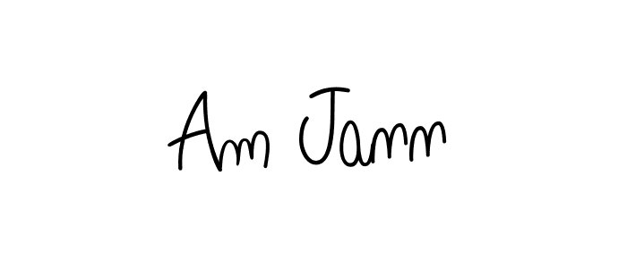 The best way (Angelique-Rose-font-FFP) to make a short signature is to pick only two or three words in your name. The name Am Jann include a total of six letters. For converting this name. Am Jann signature style 5 images and pictures png