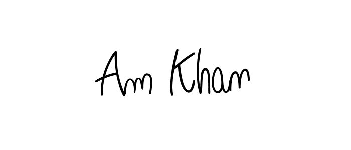 Create a beautiful signature design for name Am Khan. With this signature (Angelique-Rose-font-FFP) fonts, you can make a handwritten signature for free. Am Khan signature style 5 images and pictures png