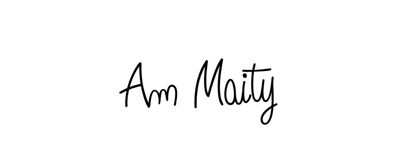 The best way (Angelique-Rose-font-FFP) to make a short signature is to pick only two or three words in your name. The name Am Maity include a total of six letters. For converting this name. Am Maity signature style 5 images and pictures png