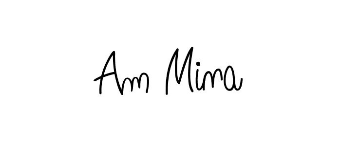 Also we have Am Mina name is the best signature style. Create professional handwritten signature collection using Angelique-Rose-font-FFP autograph style. Am Mina signature style 5 images and pictures png