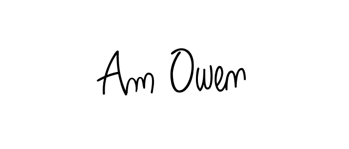 Also You can easily find your signature by using the search form. We will create Am Owen name handwritten signature images for you free of cost using Angelique-Rose-font-FFP sign style. Am Owen signature style 5 images and pictures png
