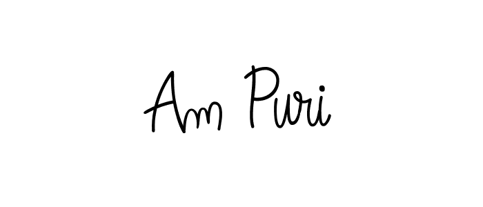 Use a signature maker to create a handwritten signature online. With this signature software, you can design (Angelique-Rose-font-FFP) your own signature for name Am Puri. Am Puri signature style 5 images and pictures png