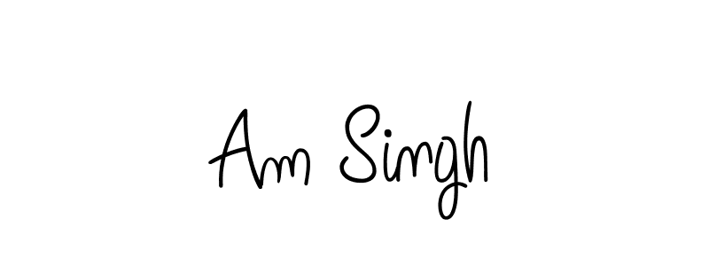 Design your own signature with our free online signature maker. With this signature software, you can create a handwritten (Angelique-Rose-font-FFP) signature for name Am Singh. Am Singh signature style 5 images and pictures png