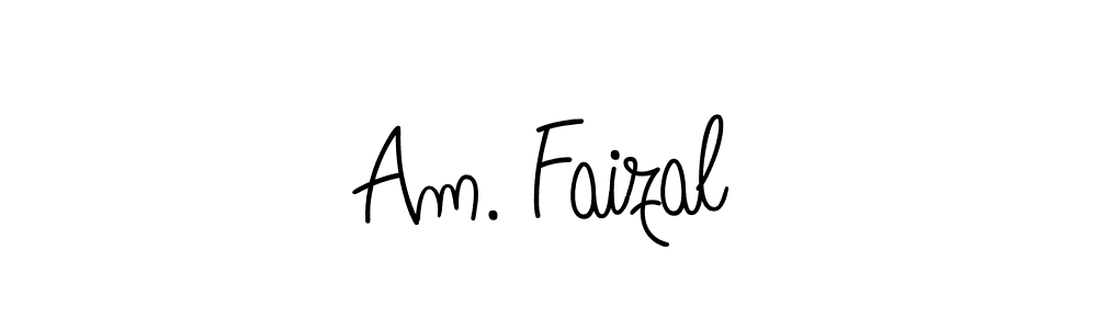 How to make Am. Faizal name signature. Use Angelique-Rose-font-FFP style for creating short signs online. This is the latest handwritten sign. Am. Faizal signature style 5 images and pictures png