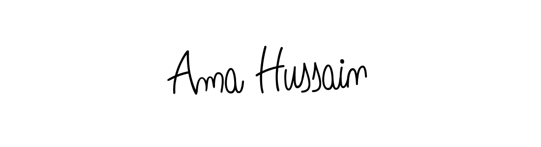 How to make Ama Hussain signature? Angelique-Rose-font-FFP is a professional autograph style. Create handwritten signature for Ama Hussain name. Ama Hussain signature style 5 images and pictures png