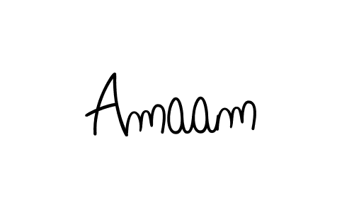 Use a signature maker to create a handwritten signature online. With this signature software, you can design (Angelique-Rose-font-FFP) your own signature for name Amaam. Amaam signature style 5 images and pictures png