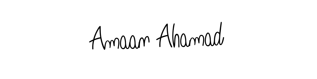 This is the best signature style for the Amaan Ahamad name. Also you like these signature font (Angelique-Rose-font-FFP). Mix name signature. Amaan Ahamad signature style 5 images and pictures png