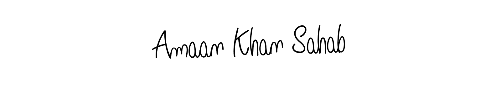 if you are searching for the best signature style for your name Amaan Khan Sahab. so please give up your signature search. here we have designed multiple signature styles  using Angelique-Rose-font-FFP. Amaan Khan Sahab signature style 5 images and pictures png