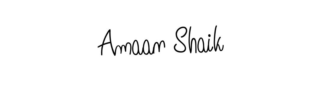 Amaan Shaik stylish signature style. Best Handwritten Sign (Angelique-Rose-font-FFP) for my name. Handwritten Signature Collection Ideas for my name Amaan Shaik. Amaan Shaik signature style 5 images and pictures png