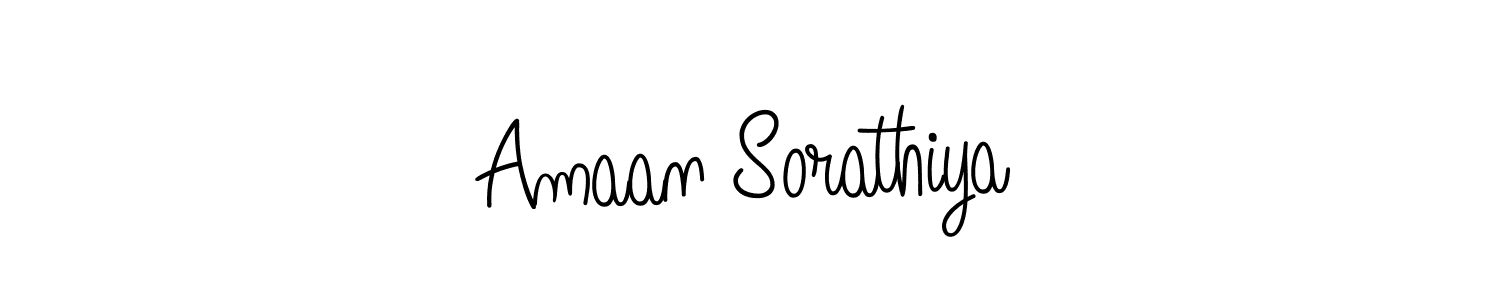 How to make Amaan Sorathiya name signature. Use Angelique-Rose-font-FFP style for creating short signs online. This is the latest handwritten sign. Amaan Sorathiya signature style 5 images and pictures png