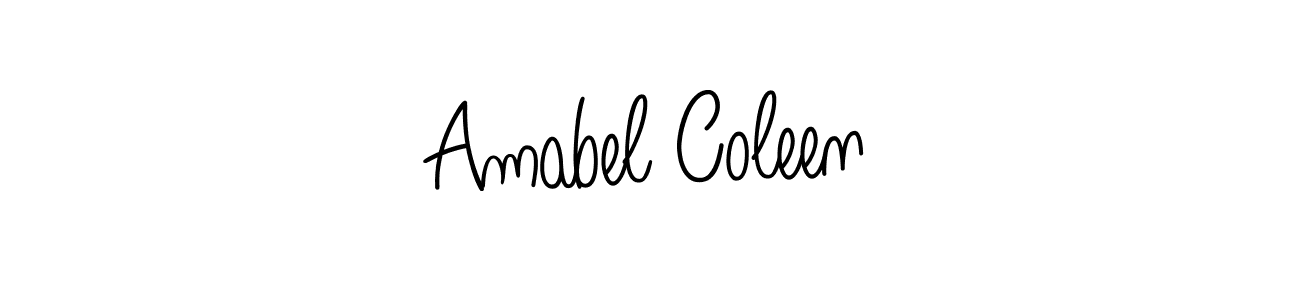 Design your own signature with our free online signature maker. With this signature software, you can create a handwritten (Angelique-Rose-font-FFP) signature for name Amabel Coleen. Amabel Coleen signature style 5 images and pictures png