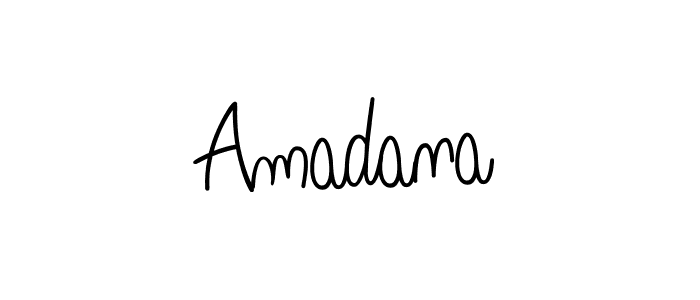 Make a beautiful signature design for name Amadana. With this signature (Angelique-Rose-font-FFP) style, you can create a handwritten signature for free. Amadana signature style 5 images and pictures png