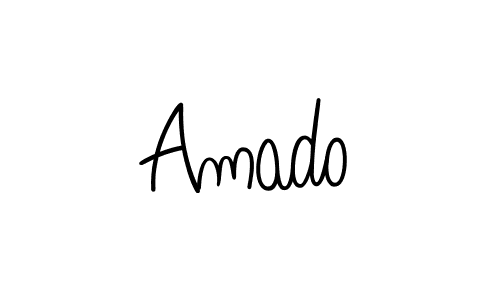 You should practise on your own different ways (Angelique-Rose-font-FFP) to write your name (Amado) in signature. don't let someone else do it for you. Amado signature style 5 images and pictures png