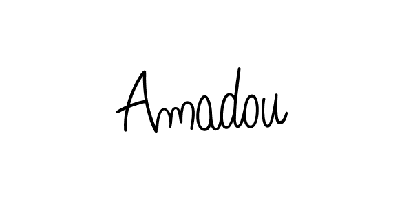 You should practise on your own different ways (Angelique-Rose-font-FFP) to write your name (Amadou) in signature. don't let someone else do it for you. Amadou signature style 5 images and pictures png