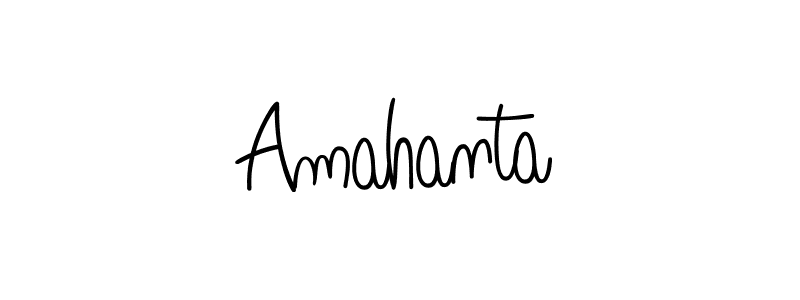 Design your own signature with our free online signature maker. With this signature software, you can create a handwritten (Angelique-Rose-font-FFP) signature for name Amahanta. Amahanta signature style 5 images and pictures png