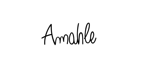 Make a beautiful signature design for name Amahle. With this signature (Angelique-Rose-font-FFP) style, you can create a handwritten signature for free. Amahle signature style 5 images and pictures png