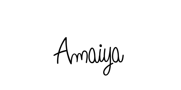 Make a beautiful signature design for name Amaiya. With this signature (Angelique-Rose-font-FFP) style, you can create a handwritten signature for free. Amaiya signature style 5 images and pictures png