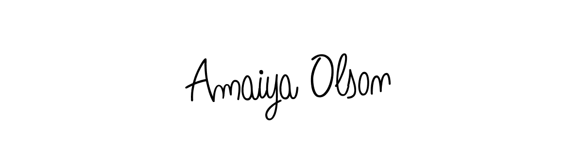 Once you've used our free online signature maker to create your best signature Angelique-Rose-font-FFP style, it's time to enjoy all of the benefits that Amaiya Olson name signing documents. Amaiya Olson signature style 5 images and pictures png