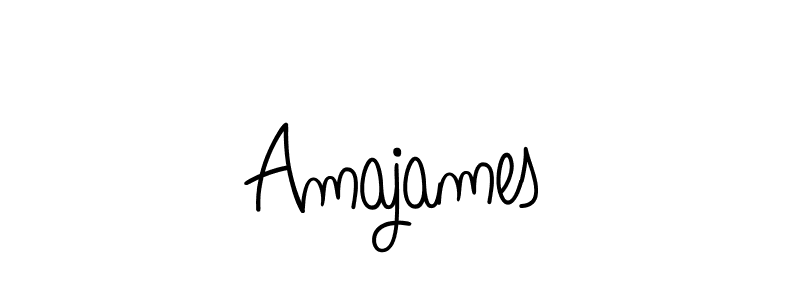 Design your own signature with our free online signature maker. With this signature software, you can create a handwritten (Angelique-Rose-font-FFP) signature for name Amajames. Amajames signature style 5 images and pictures png