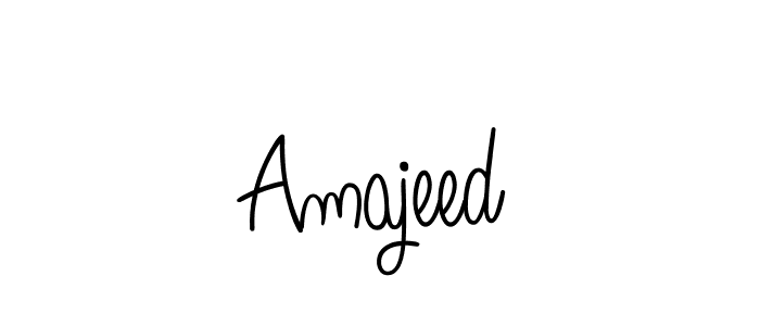 Create a beautiful signature design for name Amajeed. With this signature (Angelique-Rose-font-FFP) fonts, you can make a handwritten signature for free. Amajeed signature style 5 images and pictures png