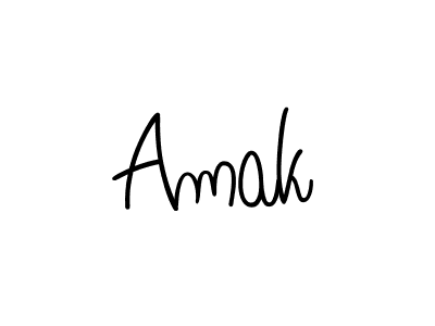 You should practise on your own different ways (Angelique-Rose-font-FFP) to write your name (Amak) in signature. don't let someone else do it for you. Amak signature style 5 images and pictures png