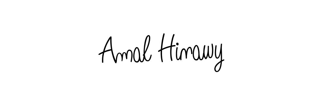 Use a signature maker to create a handwritten signature online. With this signature software, you can design (Angelique-Rose-font-FFP) your own signature for name Amal Hinawy. Amal Hinawy signature style 5 images and pictures png