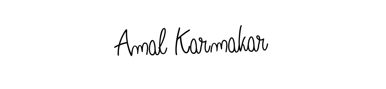 Use a signature maker to create a handwritten signature online. With this signature software, you can design (Angelique-Rose-font-FFP) your own signature for name Amal Karmakar. Amal Karmakar signature style 5 images and pictures png