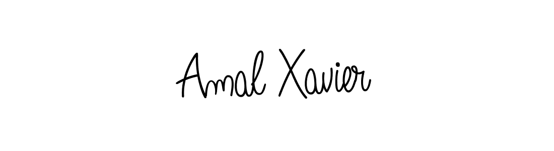 You should practise on your own different ways (Angelique-Rose-font-FFP) to write your name (Amal Xavier) in signature. don't let someone else do it for you. Amal Xavier signature style 5 images and pictures png