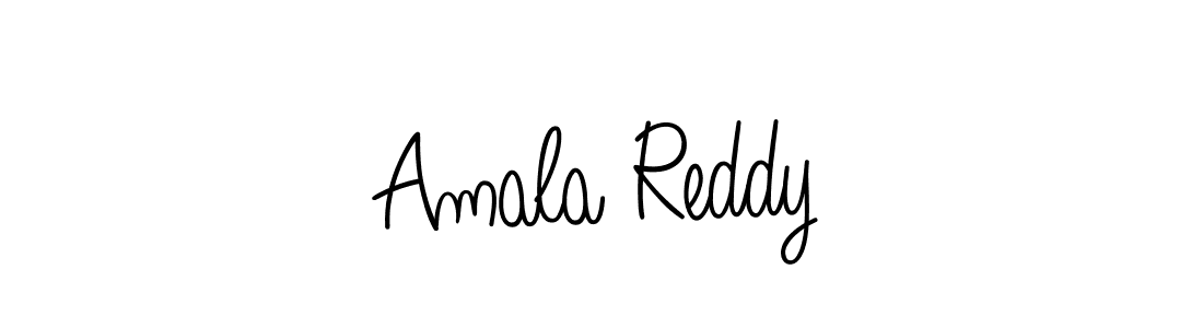 Use a signature maker to create a handwritten signature online. With this signature software, you can design (Angelique-Rose-font-FFP) your own signature for name Amala Reddy. Amala Reddy signature style 5 images and pictures png