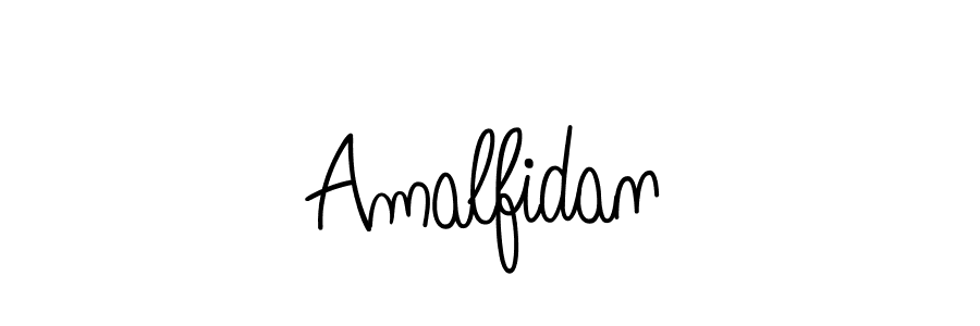 Use a signature maker to create a handwritten signature online. With this signature software, you can design (Angelique-Rose-font-FFP) your own signature for name Amalfidan. Amalfidan signature style 5 images and pictures png