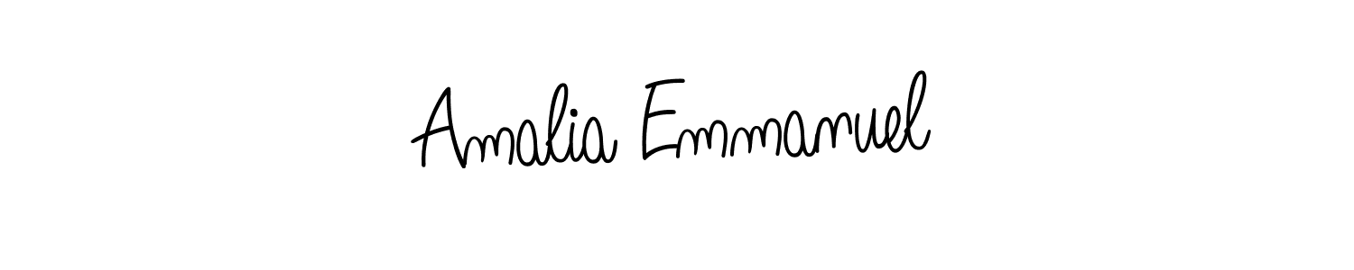 You should practise on your own different ways (Angelique-Rose-font-FFP) to write your name (Amalia Emmanuel) in signature. don't let someone else do it for you. Amalia Emmanuel signature style 5 images and pictures png