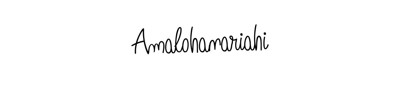 Create a beautiful signature design for name Amalohanariahi. With this signature (Angelique-Rose-font-FFP) fonts, you can make a handwritten signature for free. Amalohanariahi signature style 5 images and pictures png