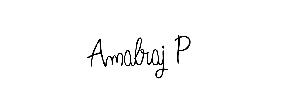 Use a signature maker to create a handwritten signature online. With this signature software, you can design (Angelique-Rose-font-FFP) your own signature for name Amalraj P. Amalraj P signature style 5 images and pictures png