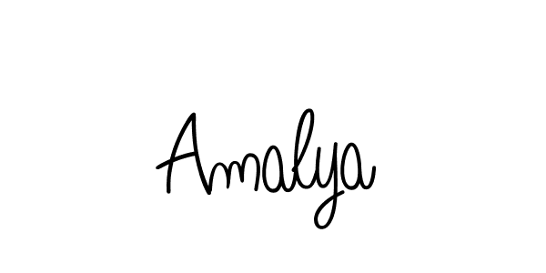 Use a signature maker to create a handwritten signature online. With this signature software, you can design (Angelique-Rose-font-FFP) your own signature for name Amalya. Amalya signature style 5 images and pictures png